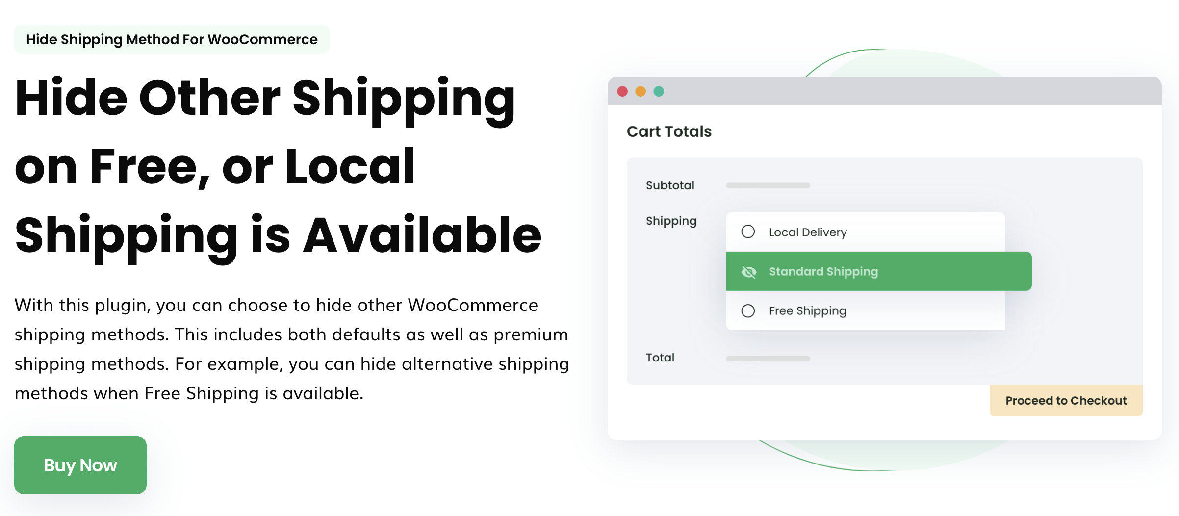 Hide Shipping Method For WooCommerce