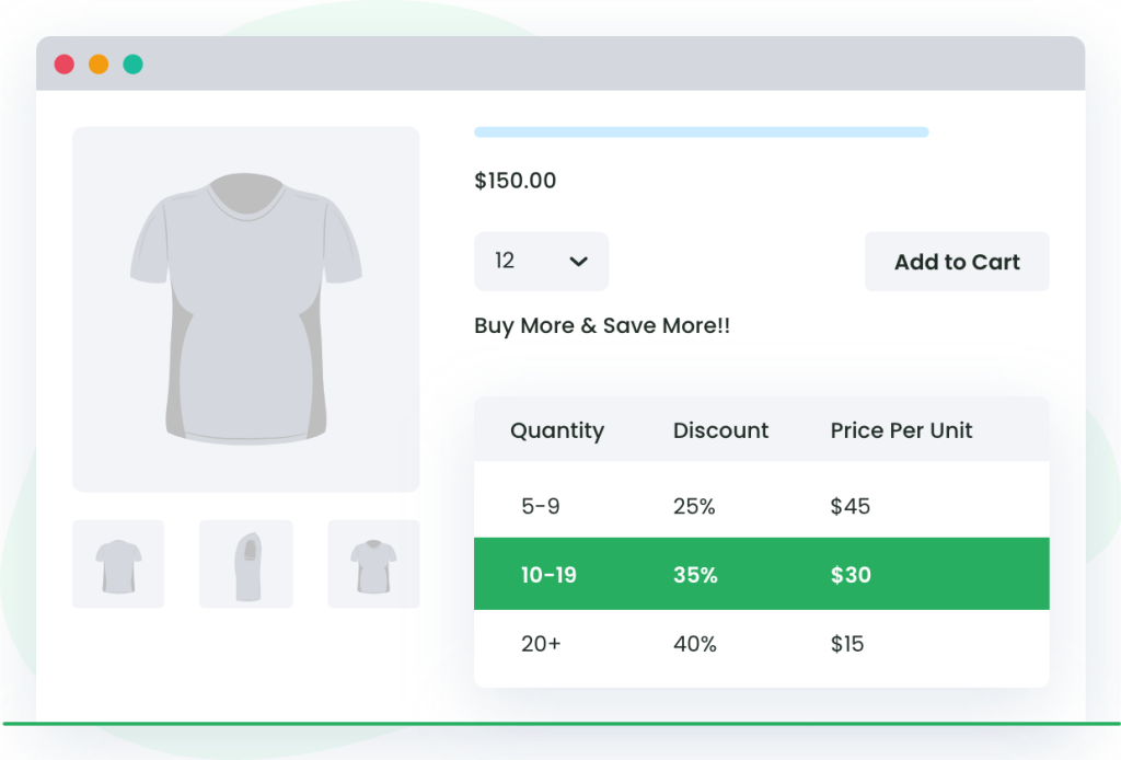 Quantity-based tiered discounts