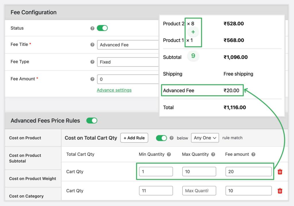 advanced range based fees 1