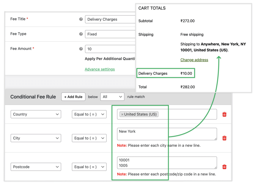 location based fees