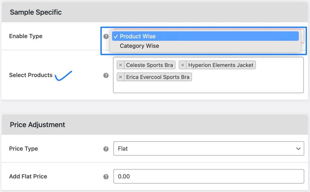 specific product sample 1