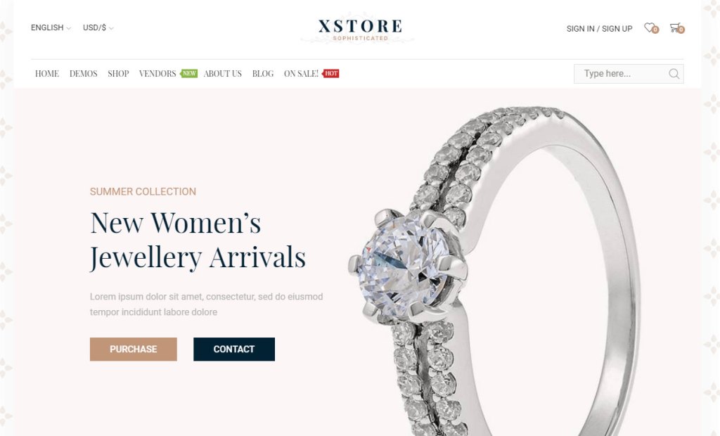 Xstore WordPress theme 25 Best jewelry WordPress themes by dotstore1