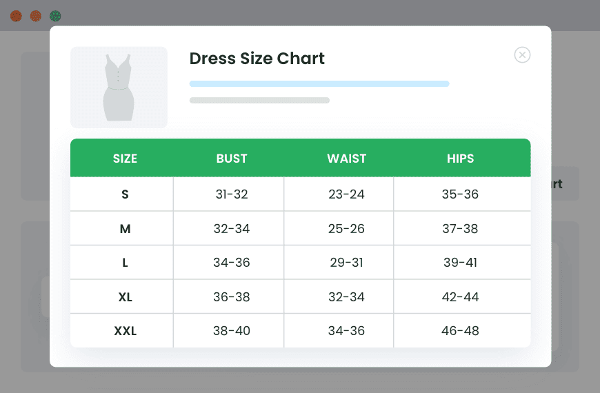 Plugin Mockups Size Charts Plugin