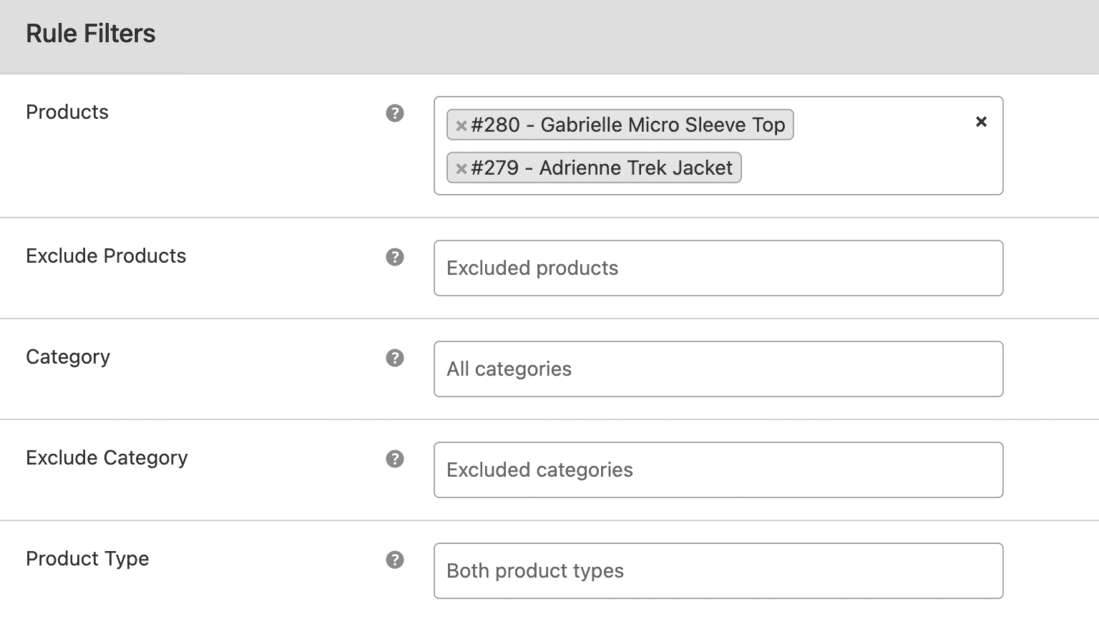 Filter Attribute Stock Rules for Specific Products in WooCommerce
