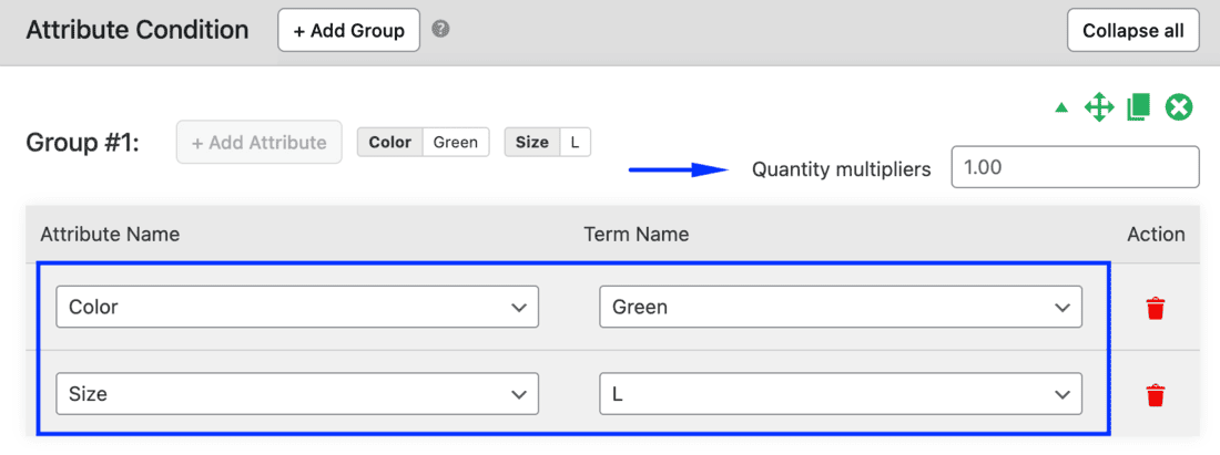 Set Attribute Stock Rules Condition in WooCommerce