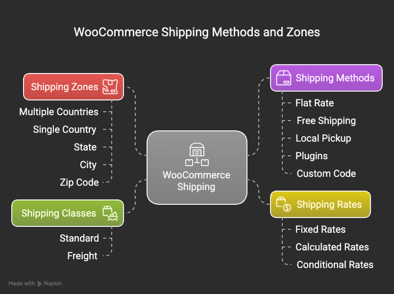 How do WooCommerce shipping methods work visual selection