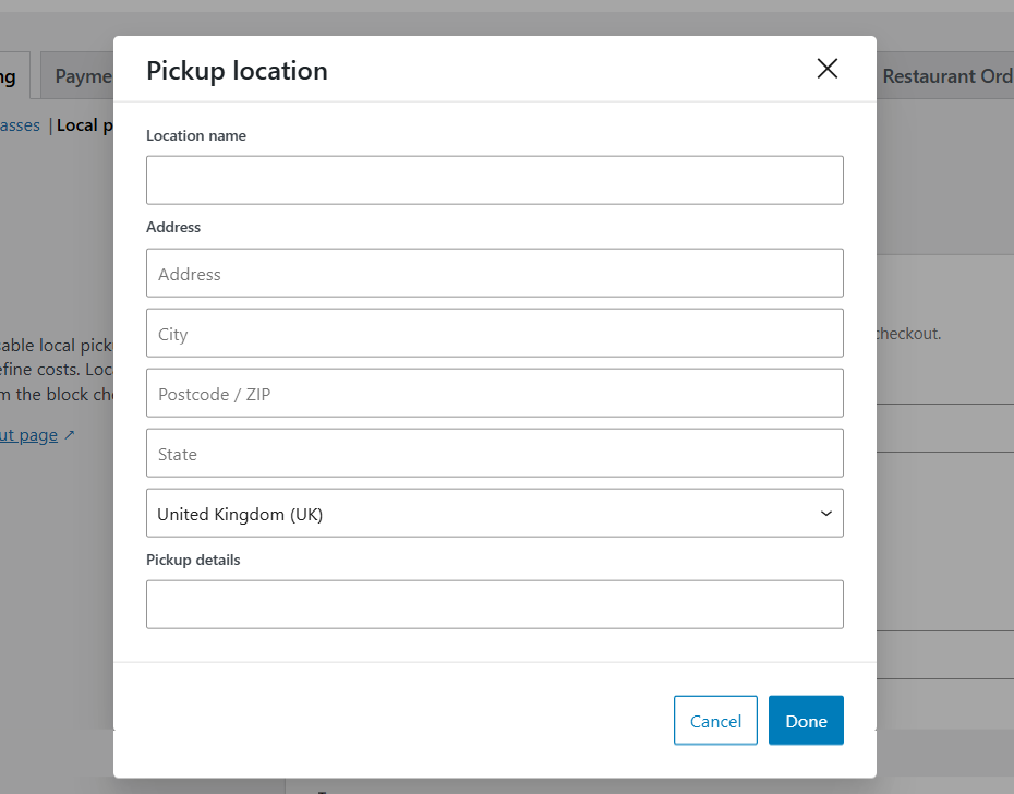 WooCommerce shipping method - local pickup 3