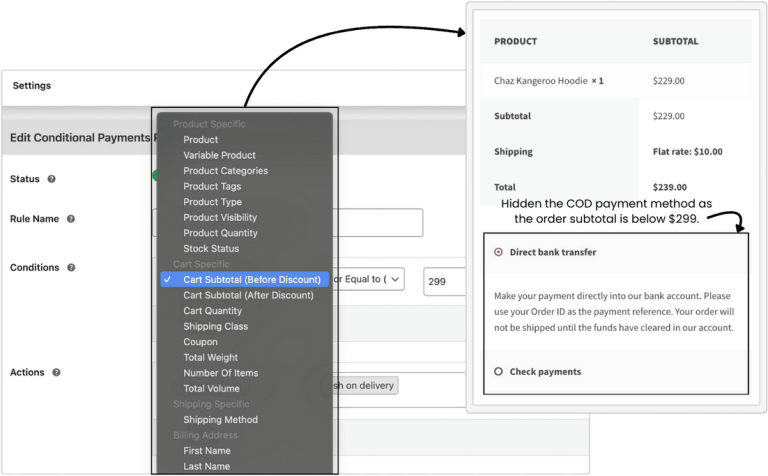 Conditional Payments Key Feature