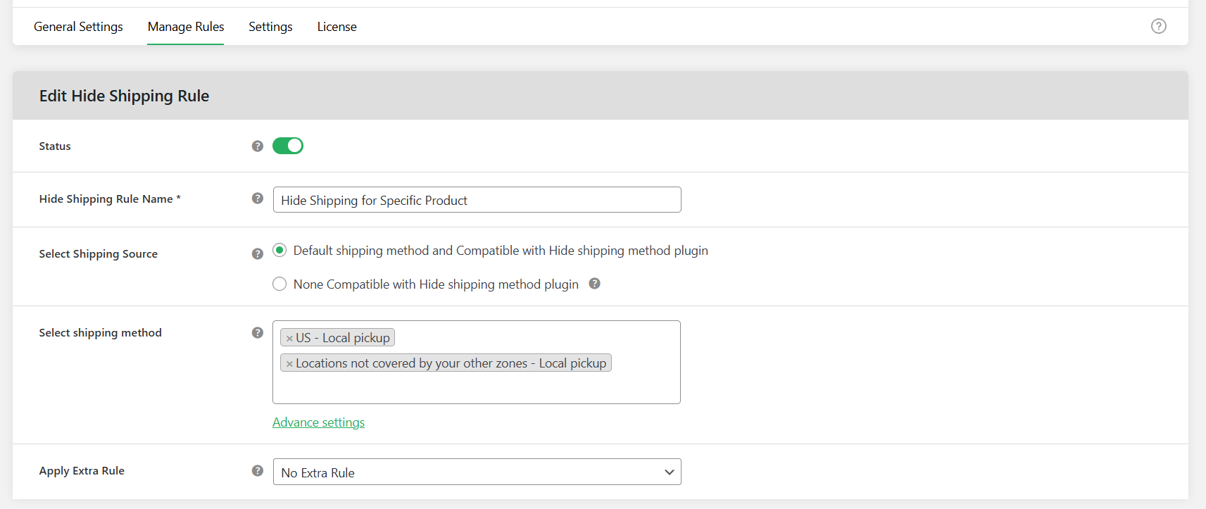 WooCommerce restrict shipping method per product - 3