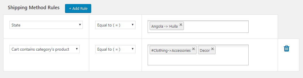 State & product specific rule