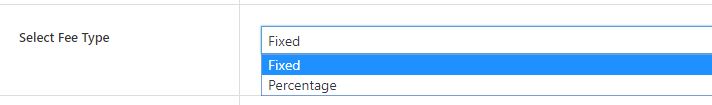 Fee Configuration Form - Select Fee Type (Fixed or Variable)