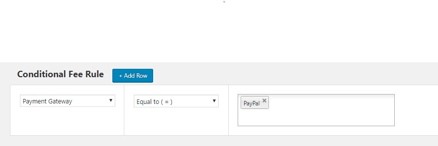 Adding Payment Gateway related Fee Rule in the Conditional Fee Rule Form