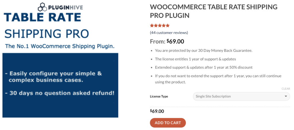 WooCommerce Table Rate Shipping Plugin